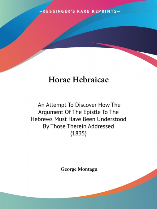 Horae Hebraicae