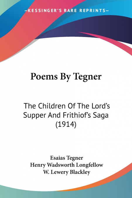Poems By Tegner