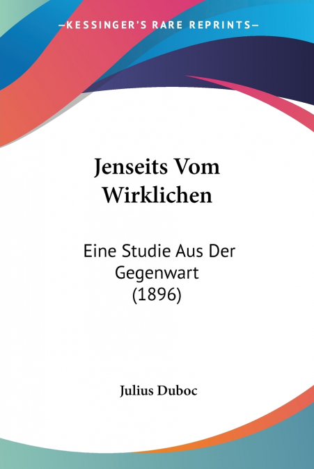 Jenseits Vom Wirklichen