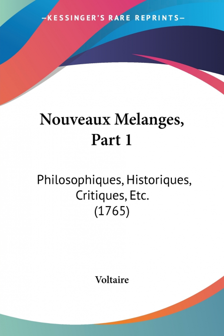 Nouveaux Melanges, Part 1