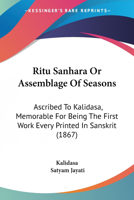 Ritu Sanhara Or Assemblage Of Seasons