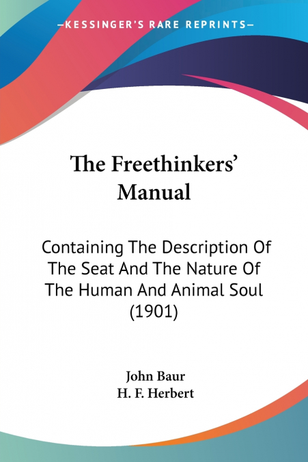 The Freethinkers’ Manual