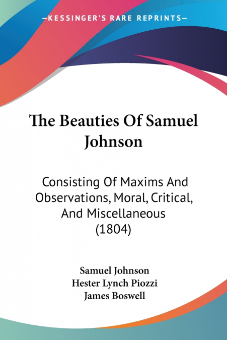 The Beauties Of Samuel Johnson