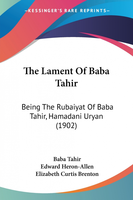 The Lament Of Baba Tahir