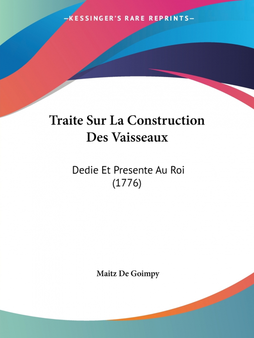 Traite Sur La Construction Des Vaisseaux