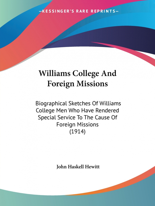 Williams College And Foreign Missions