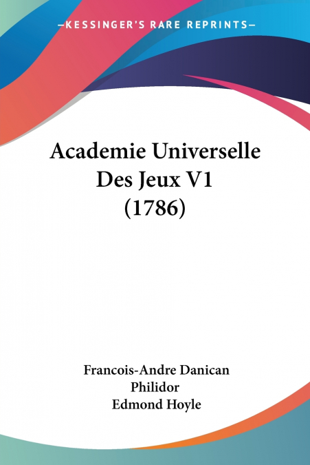 Academie Universelle Des Jeux V1 (1786)