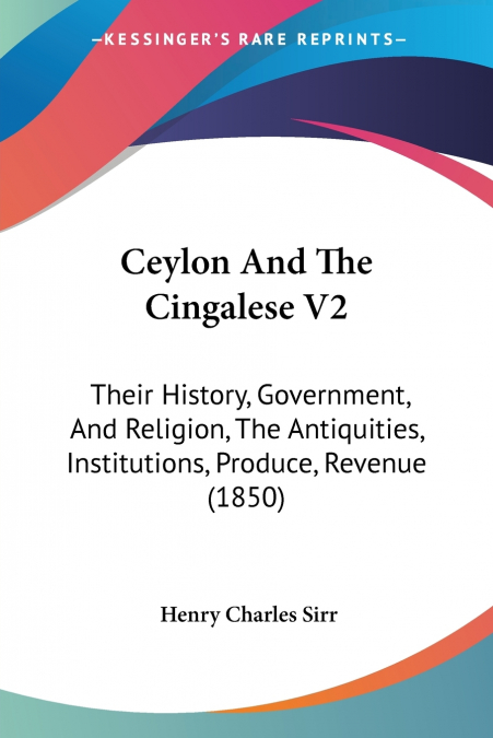 Ceylon And The Cingalese V2