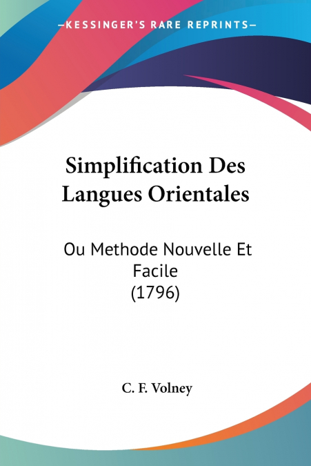 Simplification Des Langues Orientales