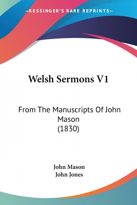 Welsh Sermons V1