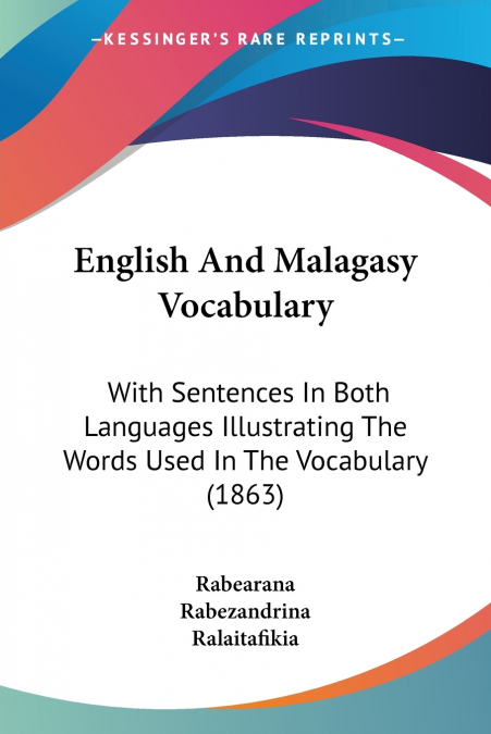 English And Malagasy Vocabulary
