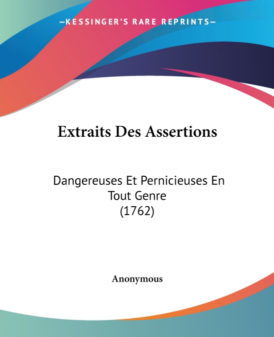 Extraits Des Assertions