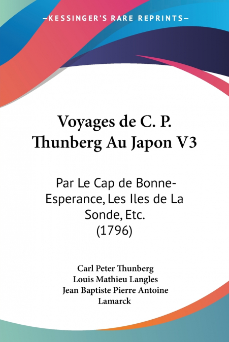 Voyages de C. P. Thunberg Au Japon V3