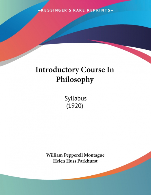 Introductory Course In Philosophy