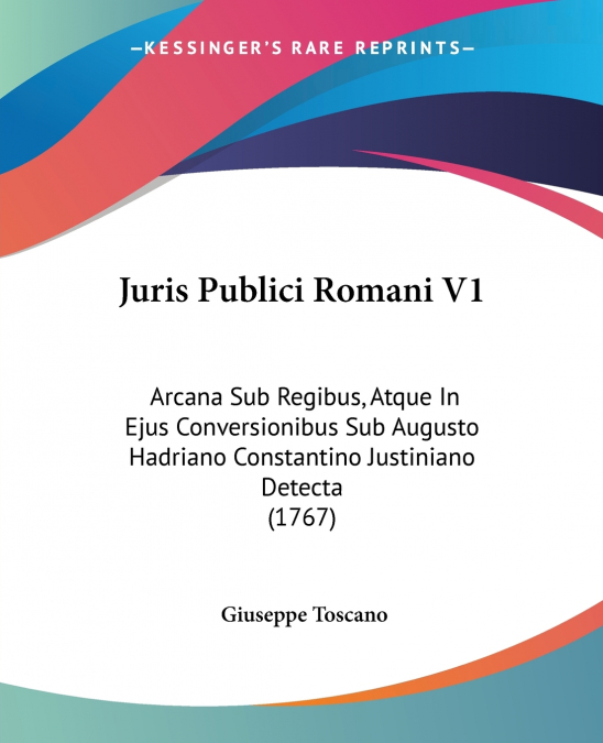 Juris Publici Romani V1