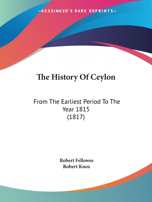 The History Of Ceylon