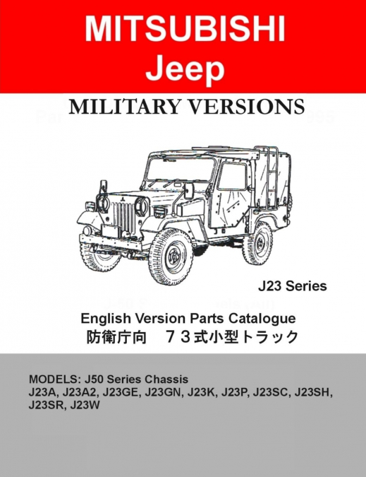 Mitsubishi Jeep J23 Series Military Parts & Diagrams Catalogue