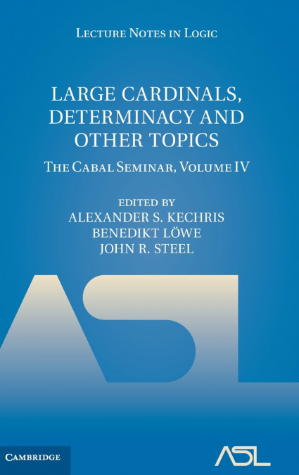 Large Cardinals, Determinacy and Other Topics
