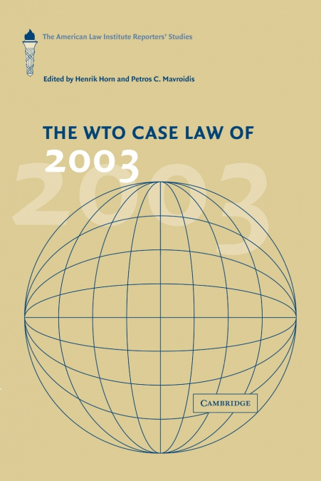 The Wto Case Law of 2003