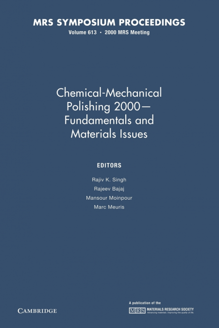Chemical-Mechanical Polishing 2000 Fundamentals and Materials Issues