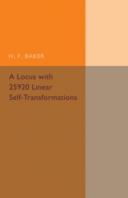 A Locus with 25920 Linear             Self-Transformations