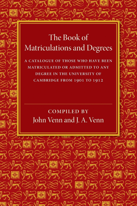 The Book of Matriculations and Degrees