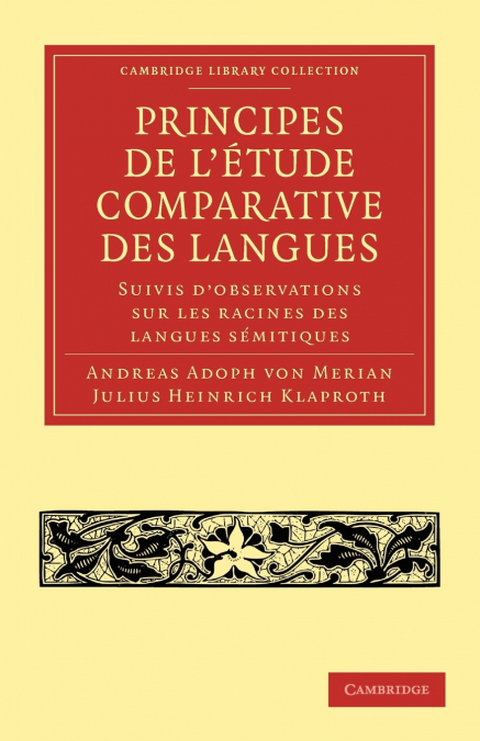 Principes de L’Etude Comparative Des Langues