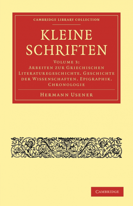 Kleine Schriften - Volume 3