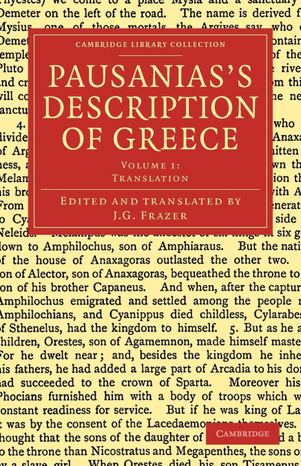Pausanias’s Description of Greece - Volume 1