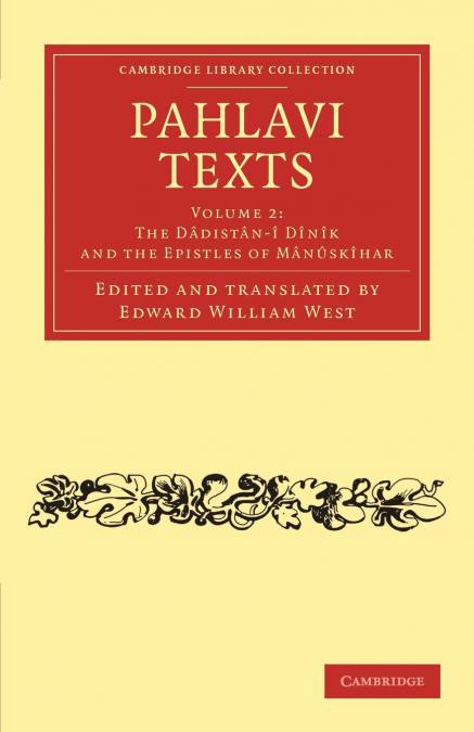 Pahlavi Texts - Volume 2