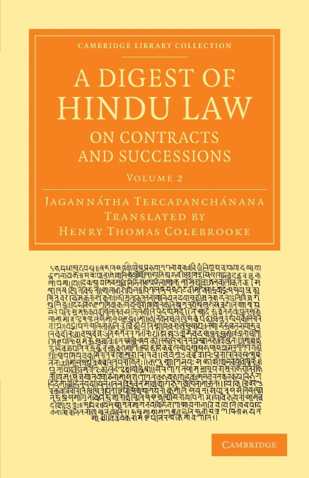 A Digest of Hindu Law, on Contracts and Successions