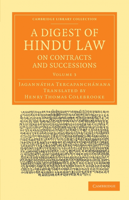 A Digest of Hindu Law, on Contracts and Successions