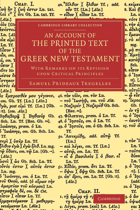 An Account of the Printed Text of the Greek New Testament