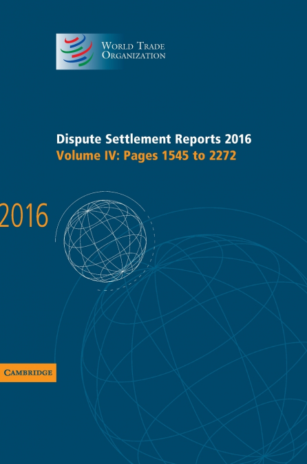 Dispute Settlement Reports 2016