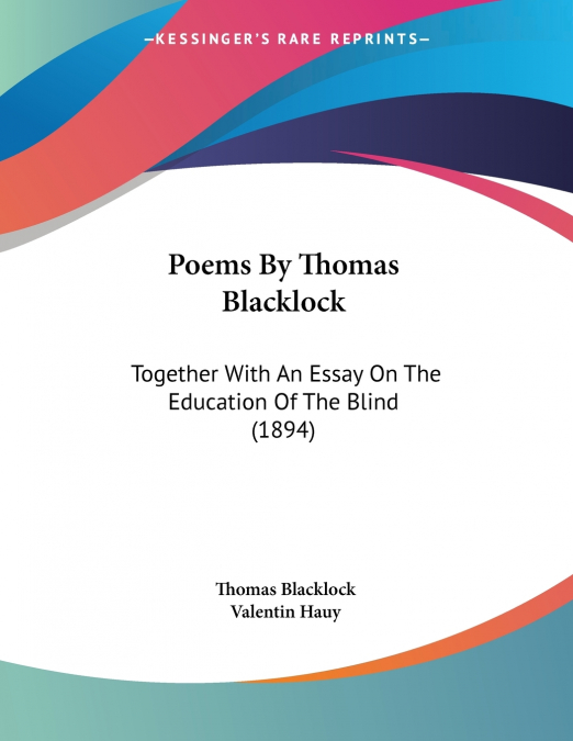 Poems By Thomas Blacklock
