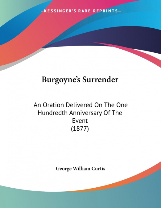 Burgoyne’s Surrender