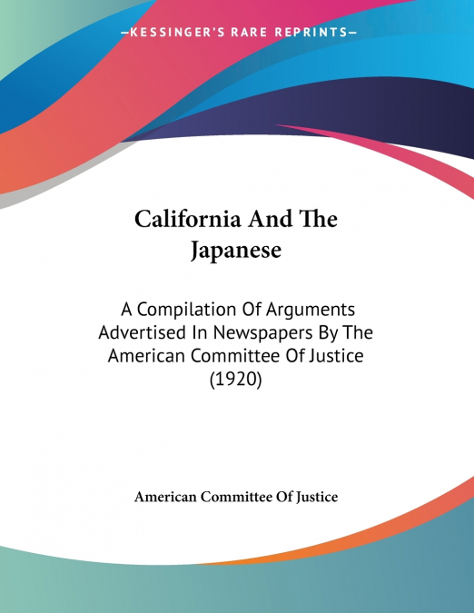 California And The Japanese
