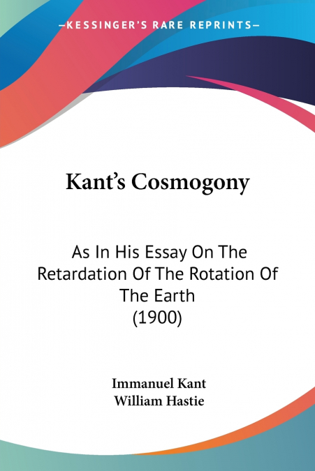 Kant’s Cosmogony