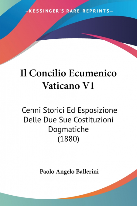 Il Concilio Ecumenico Vaticano V1