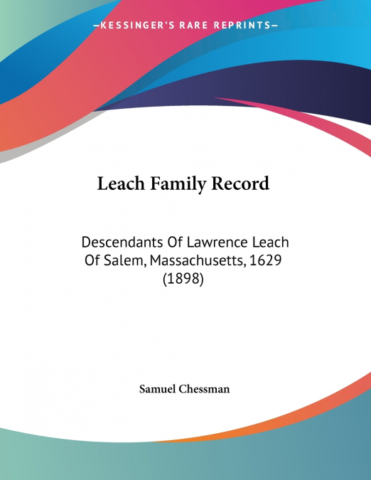 Leach Family Record