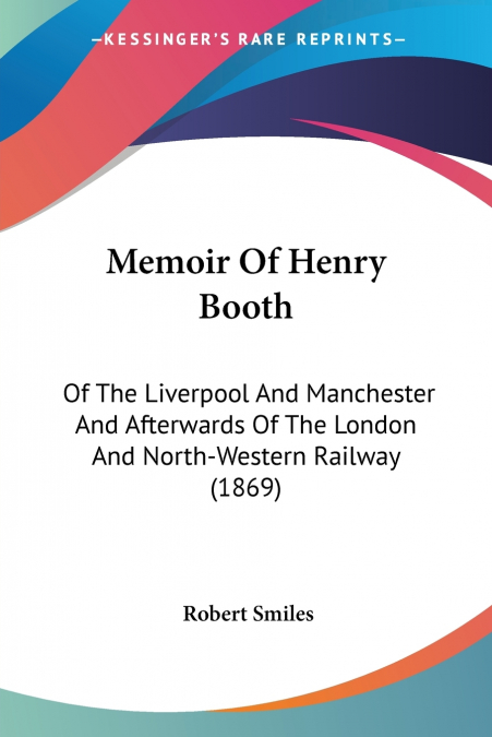Memoir Of Henry Booth