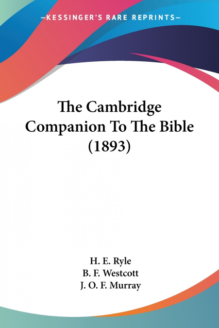The Cambridge Companion To The Bible (1893)