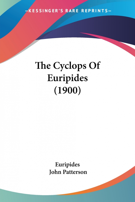 The Cyclops Of Euripides (1900)