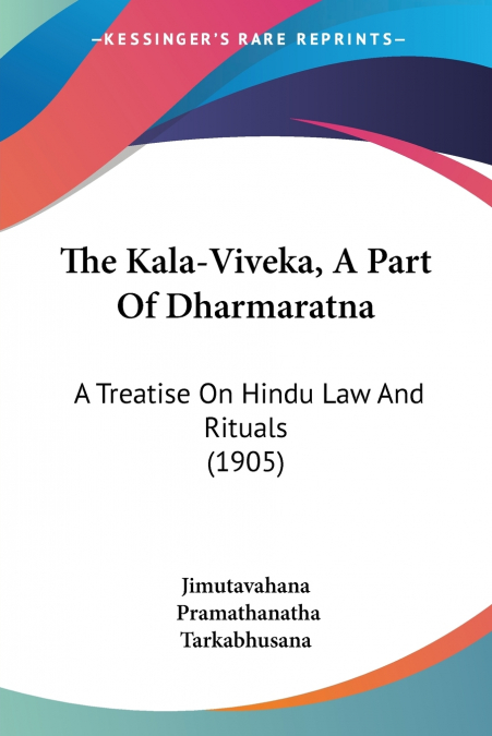 The Kala-Viveka, A Part Of Dharmaratna
