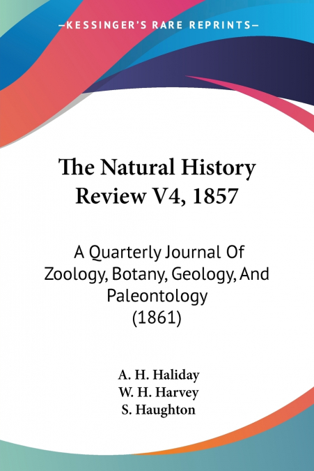 The Natural History Review V4, 1857