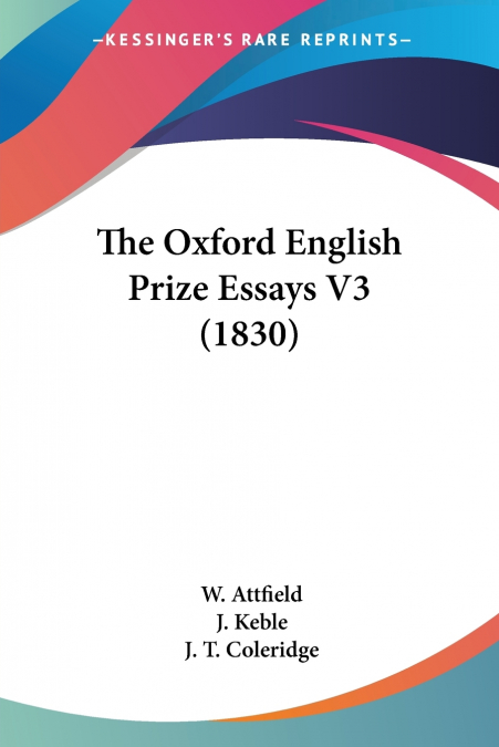 The Oxford English Prize Essays V3 (1830)
