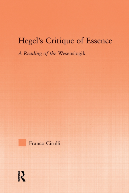 Hegel’s Critique of Essence