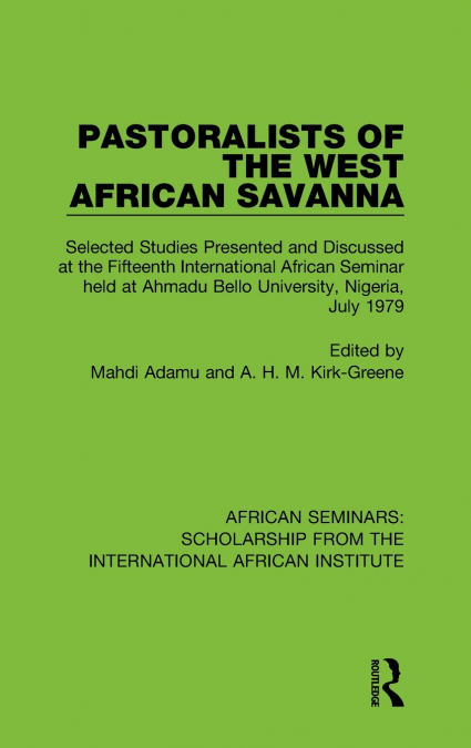 Pastoralists of the West African Savanna