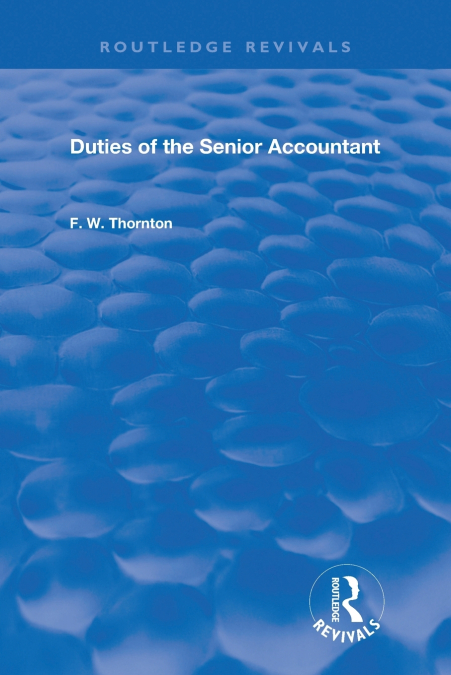 Duties of the Senior Accountant