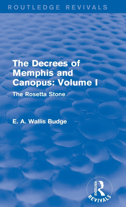The Decrees of Memphis and Canopus